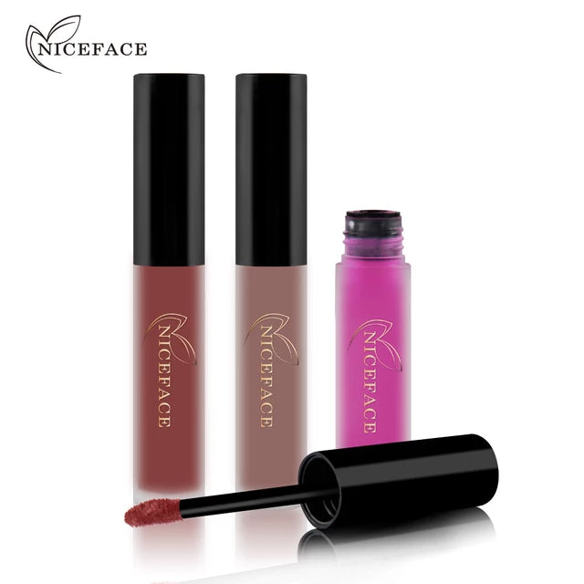 Niceface Matte Liquid Lipstick Water Resistant Long Lasting Lip Gloss for Cosmetics Makeup - Tuzzut.com Qatar Online Shopping