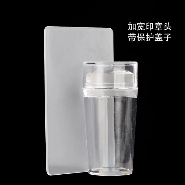 Nail Art Template Clear Jelly Silicone Nail Stamping Plate With Scraper Cap S4450330 Nail Art Template Clear Jelly Silicone Nail Stamping Plate With Scraper Cap S4450330