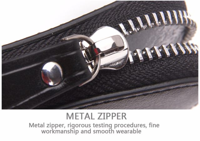 Contact's Genuine Leather Car Key Holder Zipper Case Wallet Keychain Bag-1004E Contact's Genuine Leather Car Key Holder Zipper Case Wallet Keychain Bag-1004E