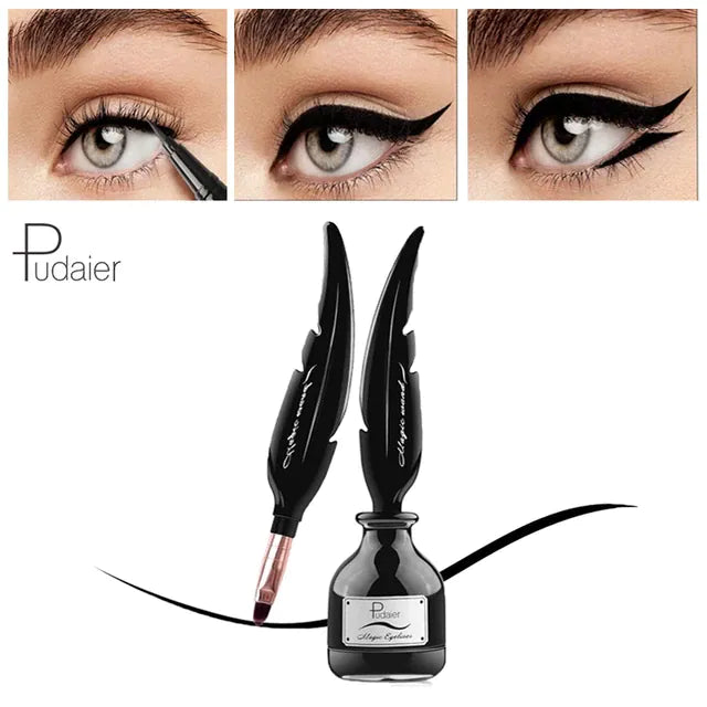 Eye Liner 6ml Feather Ink Waterproof Liquid Eyeliner Eye Gel Long Lasting Eye Pencil - Tuzzut.com Qatar Online Shopping
