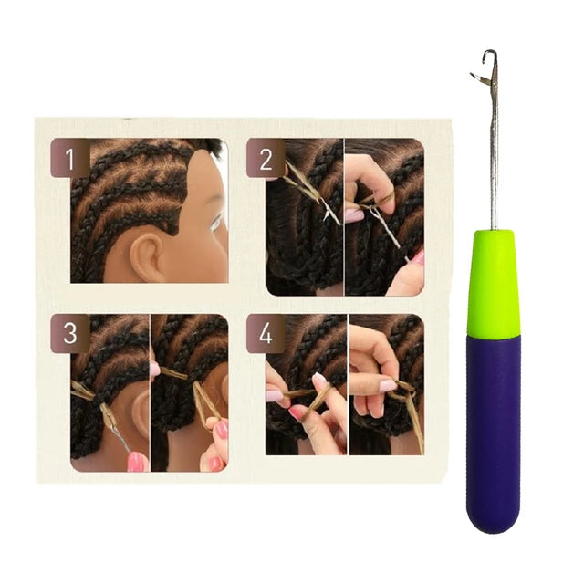Crochet Needle for Synthetic Hair Extension and Senegalese Twist Micro Jumbo Braids Making - Tuzzut.com Qatar Online Shopping
