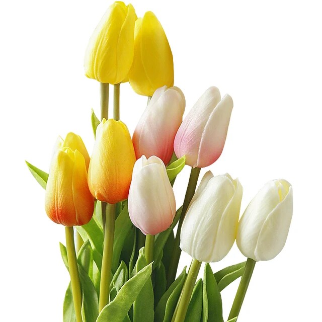 6PCS Real Touch Tulip Artificial Flower S4066369 - Tuzzut.com Qatar Online Shopping