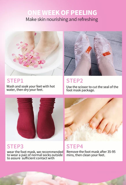 Exfoliating Foot Socks for Pedicure, Sosu Peeling Socks for Women's Foot Care - Beautifying Foot Mask - Tuzzut.com Qatar Online Shopping