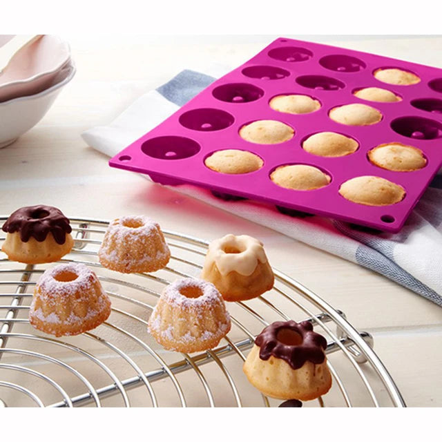 20 Flower Shape Silicone Daily Cake Molds Chiffon Silicone Bakeware Bakeware Kitchen Tools - Tuzzut.com Qatar Online Shopping