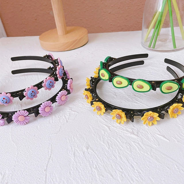 New Braided Headband For Girls Cartoon Hair Clip Hair Hoop Cute Hairpin Girls Accessories Ornaments - Tuzzut.com Qatar Online Shopping