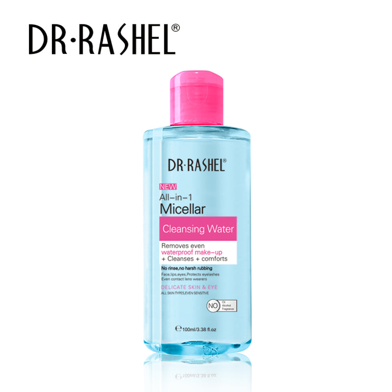 DR.RASHEL All In 1 Micellar Cleansing Water Cleanses Comforts Removes Even Waterproof Makeup Remover 100ml DRL-1444 - TUZZUT Qatar Online Store