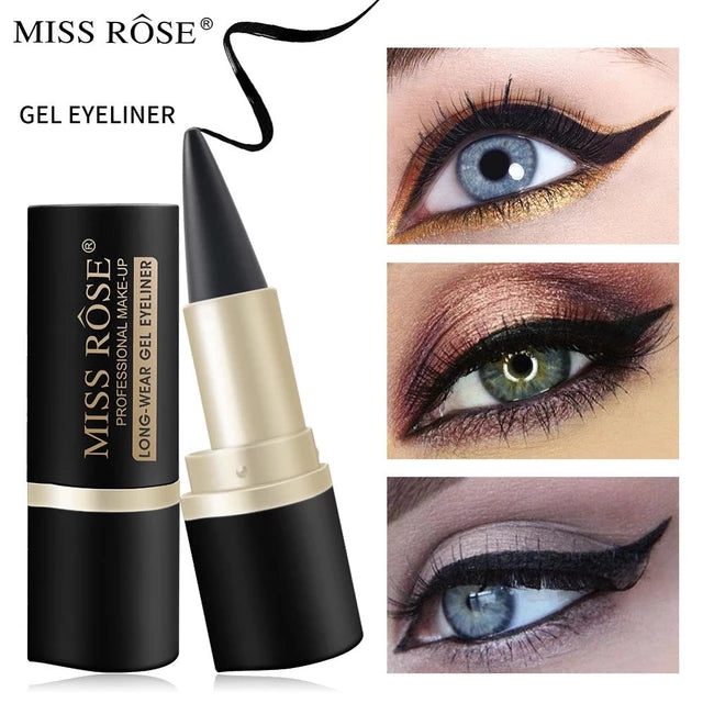 Long Lasting Eyes Liner Gel Make Up Pencil Waterproof Black Eyeliner Natural MISS ROSE Make Up Eyes Tattoo Eyeliner - Tuzzut.com Qatar Online Shopping