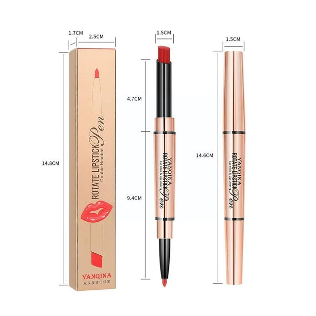Lady Charming Lip Liner Contour Makeup Lipstick Tool In1 Lipstick Cosmetic Lip Waterproof Liner - Tuzzut.com Qatar Online Shopping
