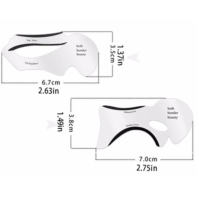 3pair Draw Eyeliner Assistive Device Safe Eyeliner Card Eyelash Card Convenient Eyes Make Up Accessories