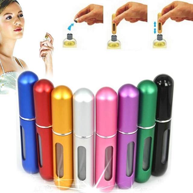 Portable Mini Refillable Perfume Bottle with Spray Scent Pump Empty Cosmetic Containers Spray Atomizer Bottle for Travel 5ml - TUZZUT Qatar Online Store