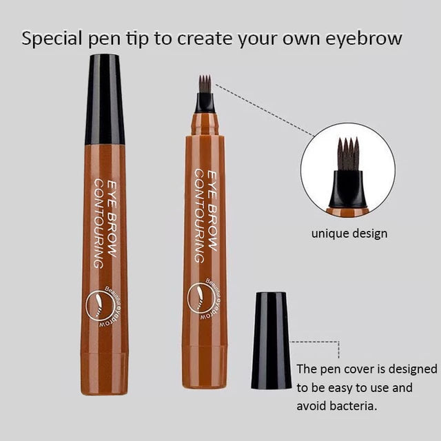 Natural Eyebrow Brush Professional Pencil Eyebrow Tint Tattoo Paint Cream Wax Waterproof Pen Long Lasting Eye Makeup - Tuzzut.com Qatar Online Shopping