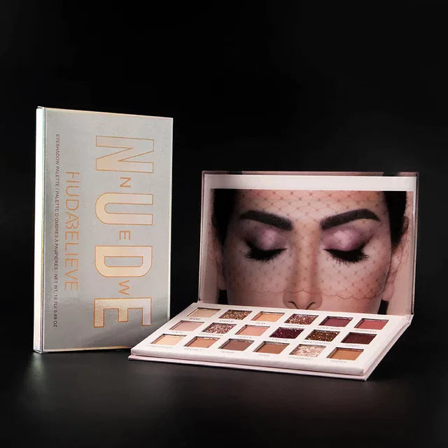 NEW NUDE - 18 Eyeshadow Palette Flesh Color Desert Rose Pigmented Shimmer Eye Makeup - TUZZUT Qatar Online Store