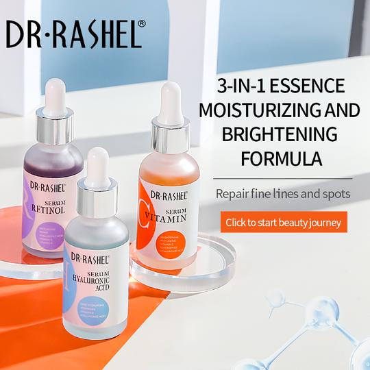 DR RASHEL Anti-aging Moisturizing Vitamin C , Hyaluronic Acid And Retinol Facial Serum Set 3 Pack DRL- 1616 - Tuzzut.com Qatar Online Shopping