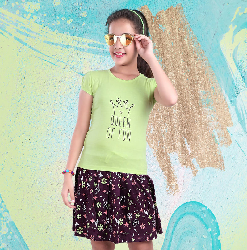 Girls Top and Skirt Set - Tuzzut.com Qatar Online Shopping