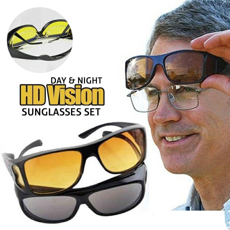 HD Vision Day & Night Wrap Around Glasses - Tuzzut.com Qatar Online Shopping