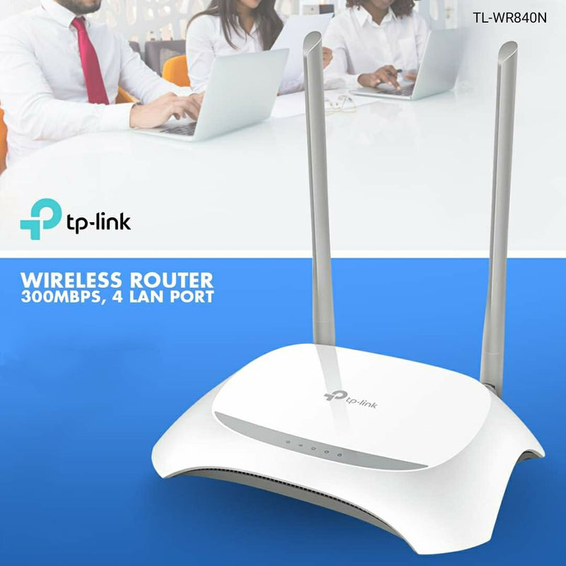 TP-Link TL-WR840N Wireless Router 300Mbps, 4 Lan Port - Tuzzut.com Qatar Online Shopping
