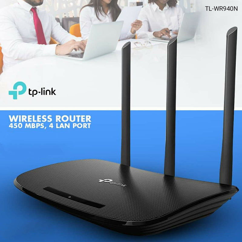 TP-Link TL-WR940N Wireless Router 450Mpbs, 4 Lan Port - Tuzzut.com Qatar Online Shopping