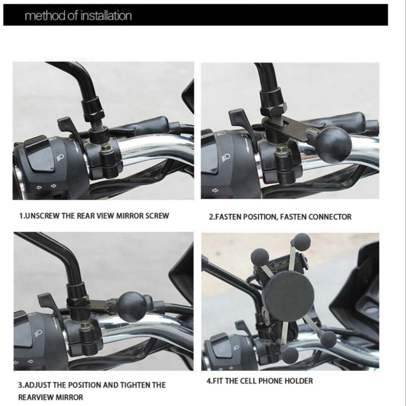 Universal Multi-function Mobile Phone Charging Bracket Holder Bicycle Motorcycle Handlebar 22mm Mount for Mobile Phones - TUZZUT Qatar Online Store