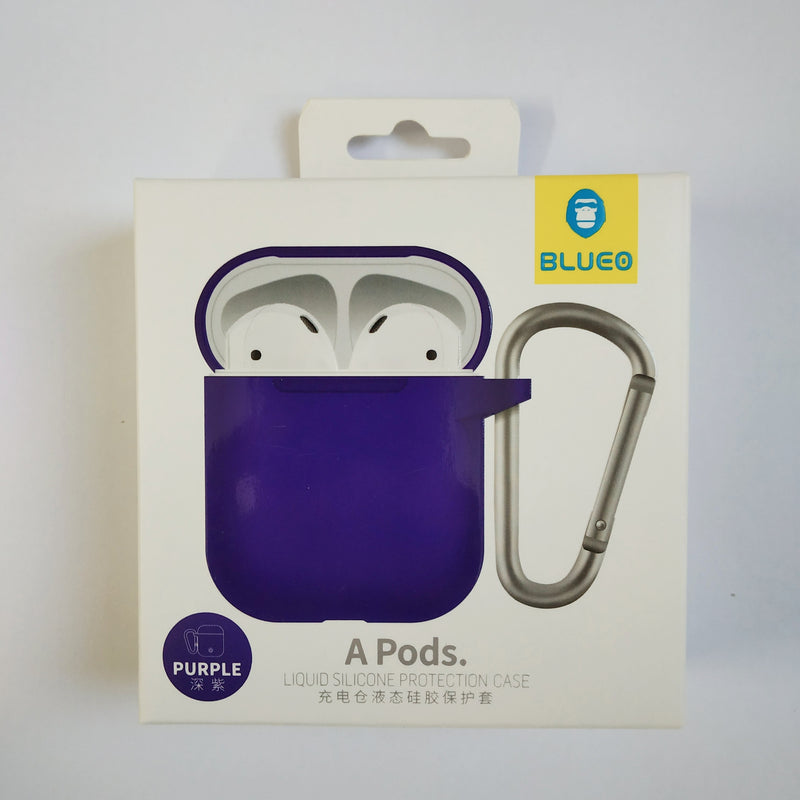 BLUEO Liquid Silicone Protection Case For Airpods - Purple - Tuzzut.com Qatar Online Shopping