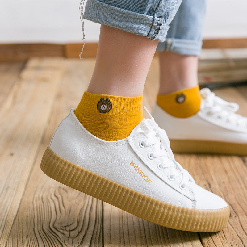10 Pairs Women's Colourful Cotton Short Ankle Socks Bundle - Tuzzut.com Qatar Online Shopping