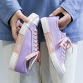 Women's Fashion Canvas Lace-Up Shoes Sneakers A058 - Tuzzut.com Qatar Online Shopping