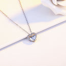 Women's Fashion Double Heart Pendant Necklace Jewelry  NDH-300S - Tuzzut.com Qatar Online Shopping