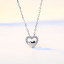 Women's Fashion Double Heart Pendant Necklace Jewelry  NDH-300S - Tuzzut.com Qatar Online Shopping