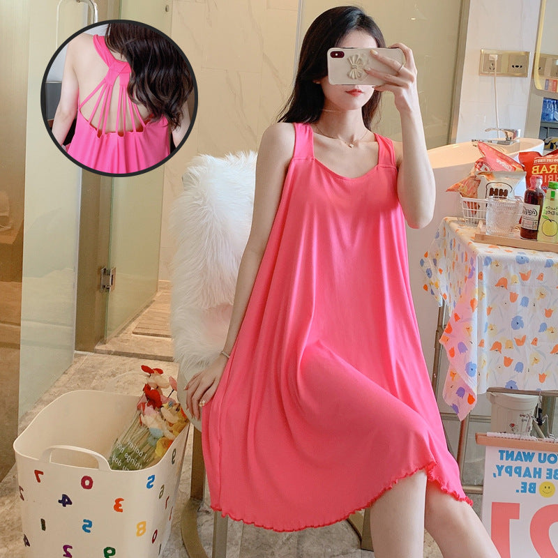 Women's Nighty Sling Loose Fit Soft Padded Sleepwear A1022