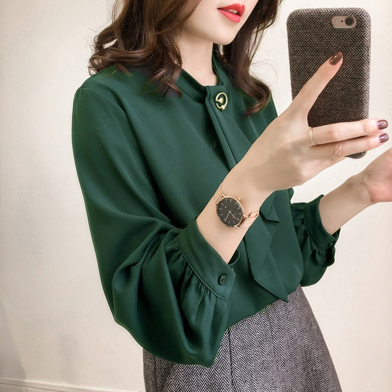 Women’s Stylish Blouse Top with Loose Puff Sleeves Women’s Stylish Blouse Top with Loose Puff Sleeves