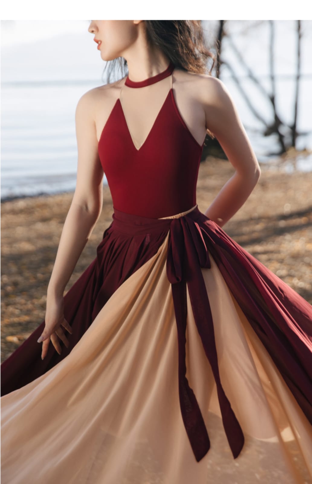 YOSIMI Elegant 3 Piece Outfit Sleeveless Padded Top and Maxi Party Dress 3205 YOSIMI Elegant 3 Piece Outfit Sleeveless Padded Top and Maxi Party Dress 3205