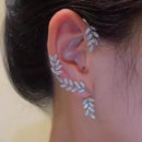 1 Pair Women's Fashion Leaf Butterfly Earrings Ear Cuffs Clip - Tuzzut.com Qatar Online Shopping