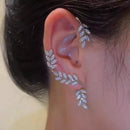 1 Pair Women's Fashion Leaf Butterfly Earrings Ear Cuffs Clip - Tuzzut.com Qatar Online Shopping