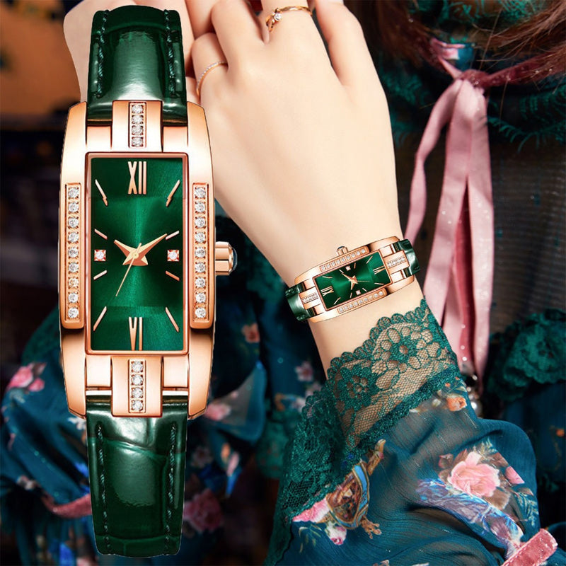 3 Pcs Women's Classic Fashion Square Retro Quartz Watches - TUZZUT Qatar Online Store