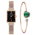 Gaiety Women Fashion Square Retro Quartz Watch with Bracelet Set - TUZZUT Qatar Online Store