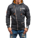 Men Winter Zipper Hooded Sweatshirt Pullover Casual Hoodie Slim Fit Jacket Tops - Tuzzut.com Qatar Online Shopping