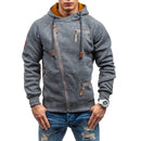 Men Winter Zipper Hooded Sweatshirt Pullover Casual Hoodie Slim Fit Jacket Tops - Tuzzut.com Qatar Online Shopping