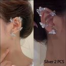 1 Pair Women's Fashion Leaf Butterfly Earrings Ear Cuffs Clip - Tuzzut.com Qatar Online Shopping