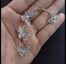 1 Pair Women's Fashion Leaf Butterfly Earrings Ear Cuffs Clip - Tuzzut.com Qatar Online Shopping