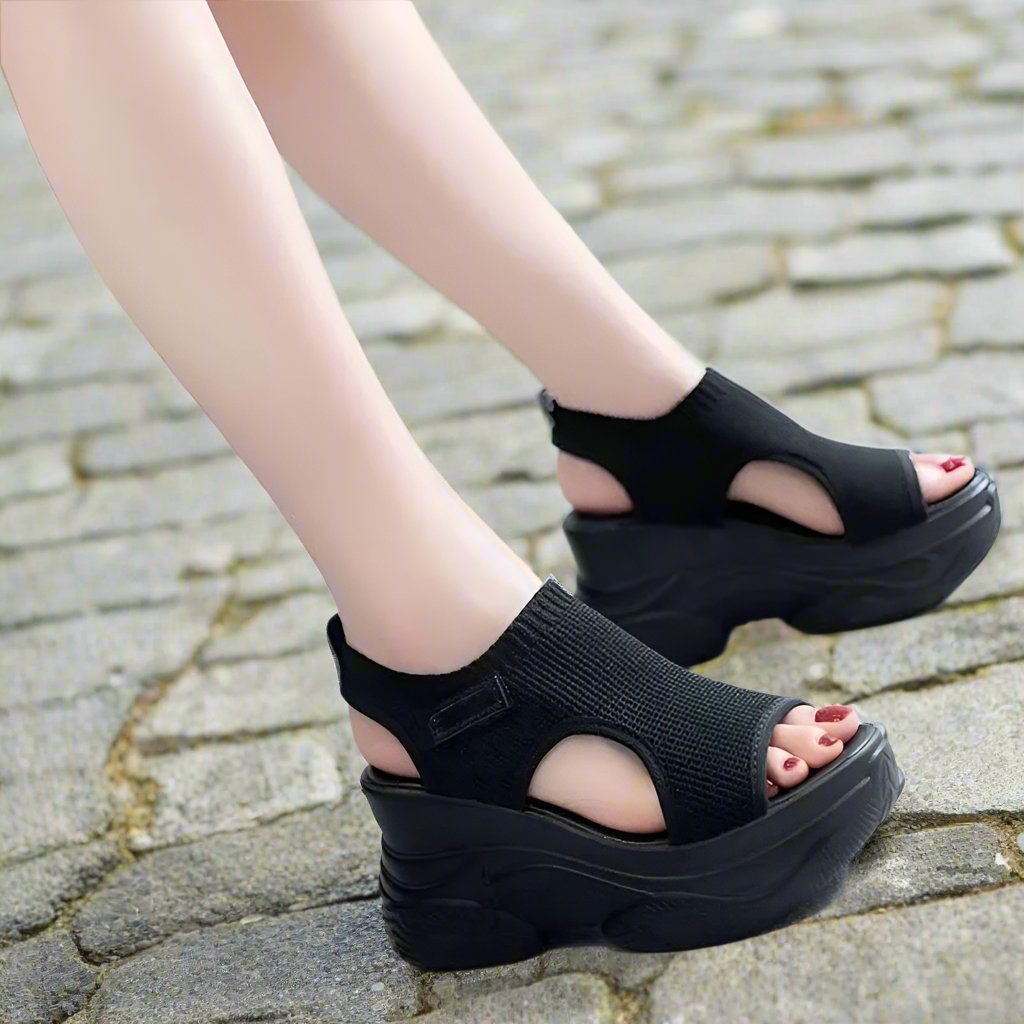 Women Wedge Heel Thick Soled Shoes W008 Women Wedge Heel Thick Soled Shoes W008