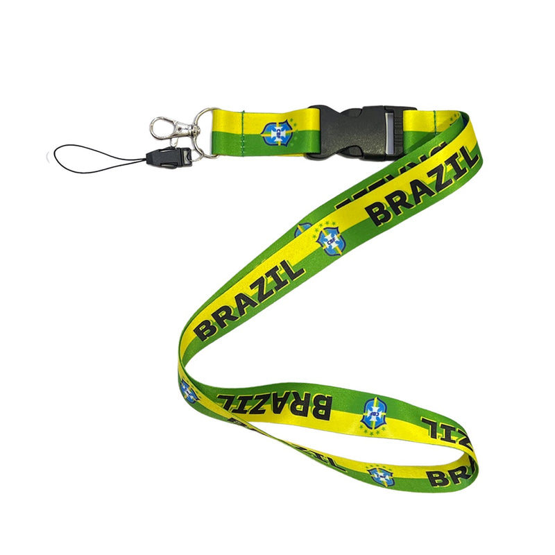 Flag Neck Strap Keychain ID Card Badge Tag - Brazil - TUZZUT Qatar Online Store