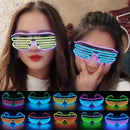LED Luminous Glasses Glowing Neon Party Flashing Light Sunglasses - Tuzzut.com Qatar Online Shopping