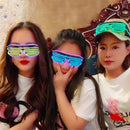 LED Luminous Glasses Glowing Neon Party Flashing Light Sunglasses - Tuzzut.com Qatar Online Shopping