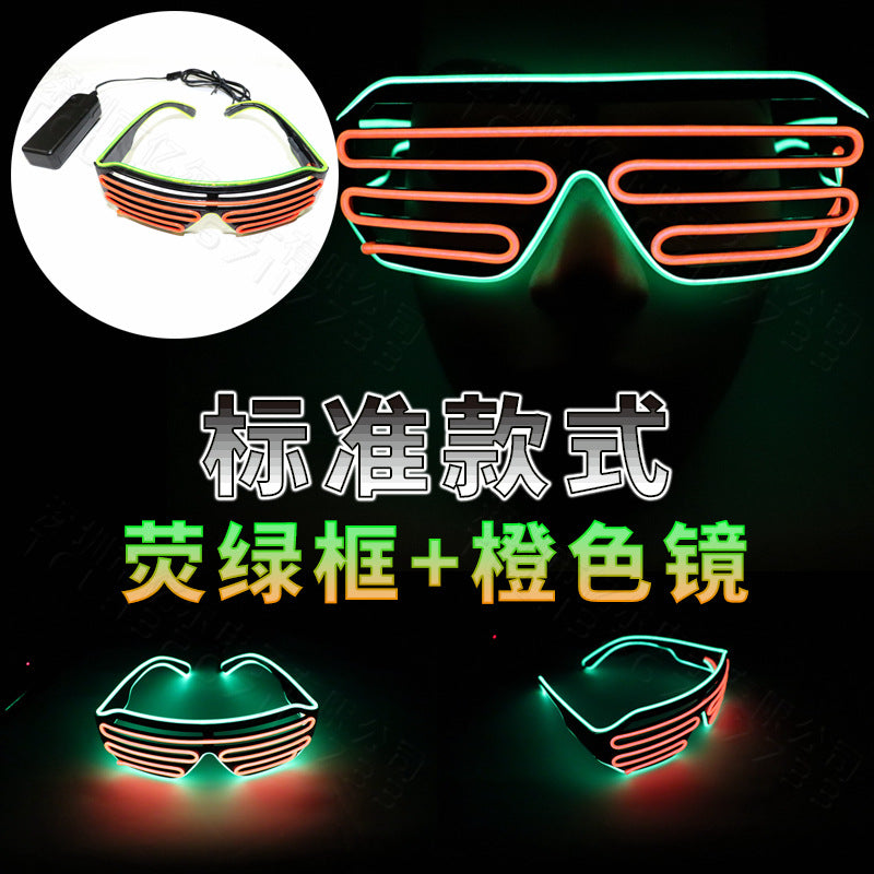 LED Luminous Glasses Glowing Neon Party Flashing Light Sunglasses - Tuzzut.com Qatar Online Shopping