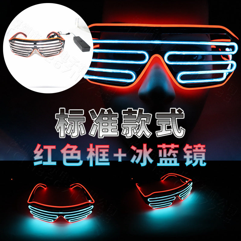 LED Luminous Glasses Glowing Neon Party Flashing Light Sunglasses - Tuzzut.com Qatar Online Shopping