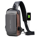 Fashion Travel Anti-Theft Shoulder Sling Crossbody Bag with USB Port - Tuzzut.com Qatar Online Shopping