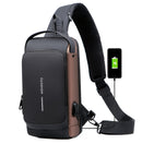 Fashion Travel Anti-Theft Shoulder Sling Crossbody Bag with USB Port - Tuzzut.com Qatar Online Shopping