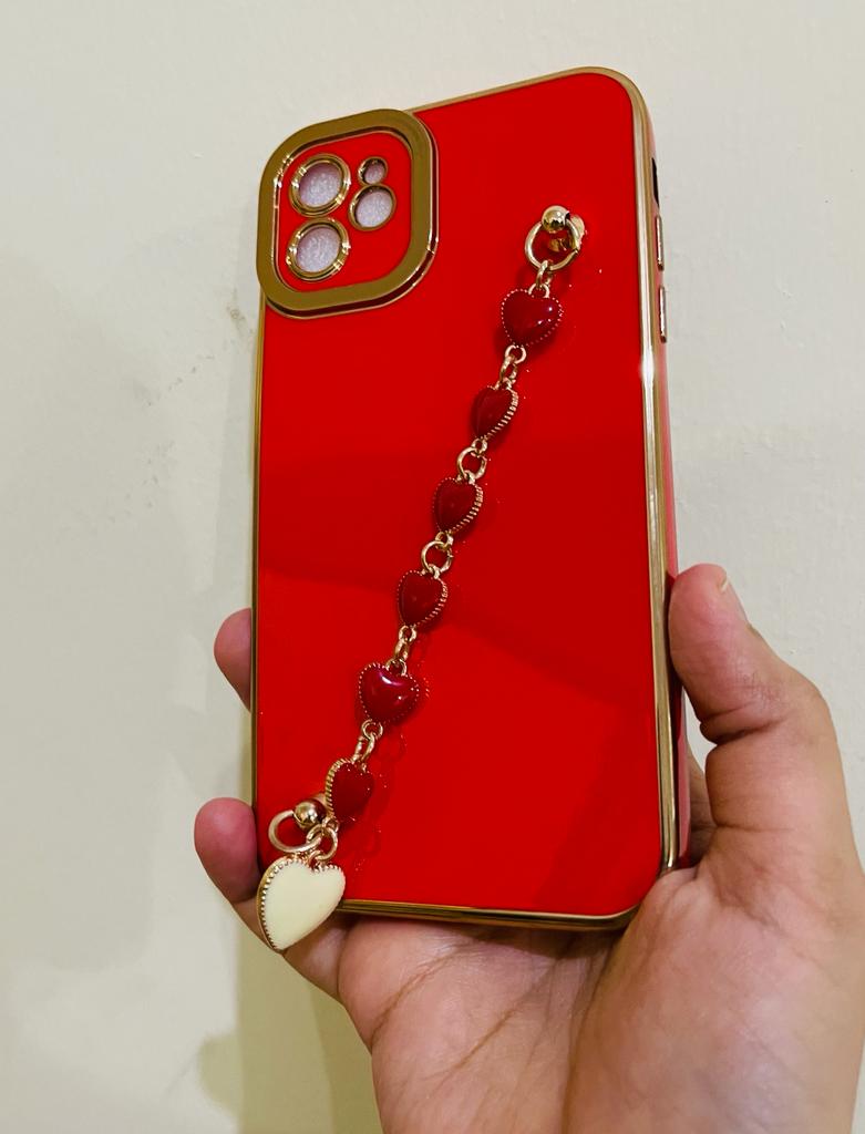 Luxury Plating Metal Bracelet Phone Chain Case for iPhone 11 girl lady Hand Holder Wristband Cover - Tuzzut.com Qatar Online Shopping