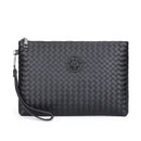 Men's woven Clutch Bag Large Capacity Soft Woven Handbags Luxury Brand Design Business Bag Fashion - Tuzzut.com Qatar Online Shopping