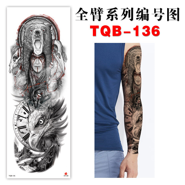 Large Arm Sleeve Body Art Temporary Tattoo Waterproof Sticker Fake Tattoo Designs