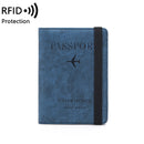 Passport Holder Cover, PU Leather RFID Travel Wallet Case Organiser Accessories, Passport Cover, Business Cards, Credit Cards, Boarding Passes - Tuzzut.com Qatar Online Shopping